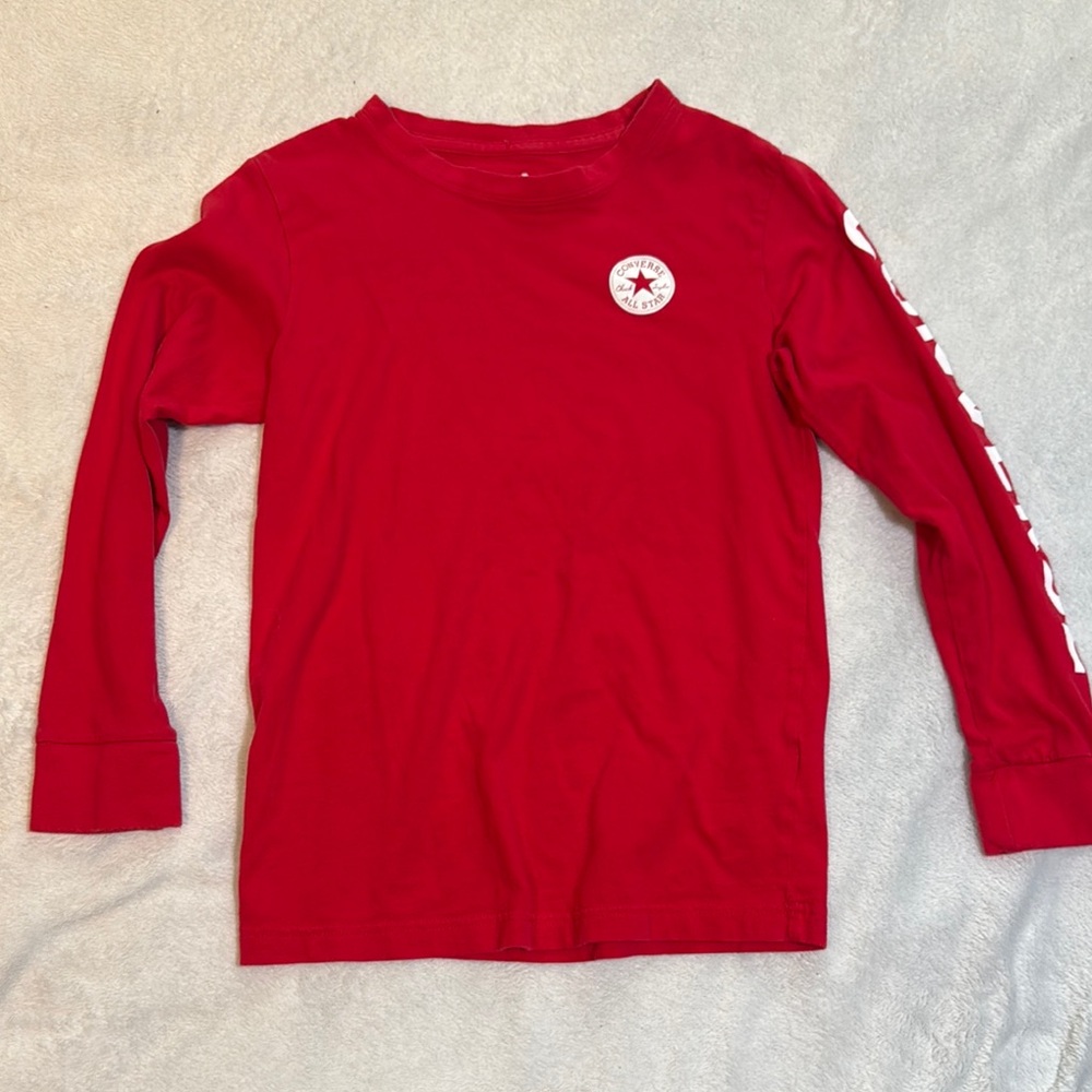 Converse Kids Red Long Sleeve Shirt